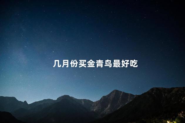 几月份买金青鸟最好吃