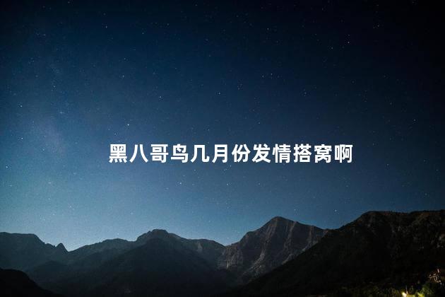 黑八哥鸟几月份发情搭窝啊